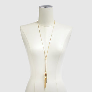 Long Chain Necklace on Dress Form