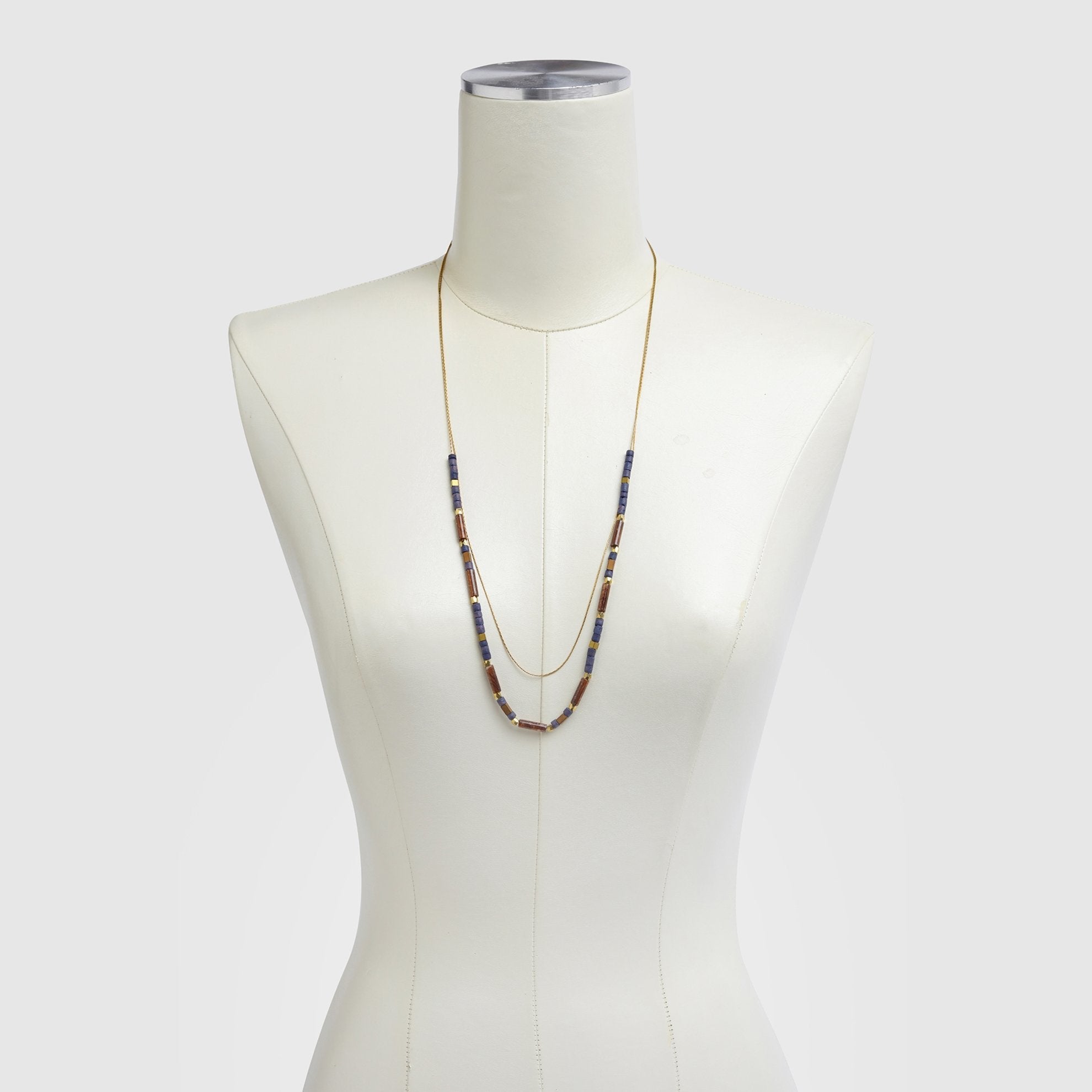 Double Chain Necklace on Dress Form