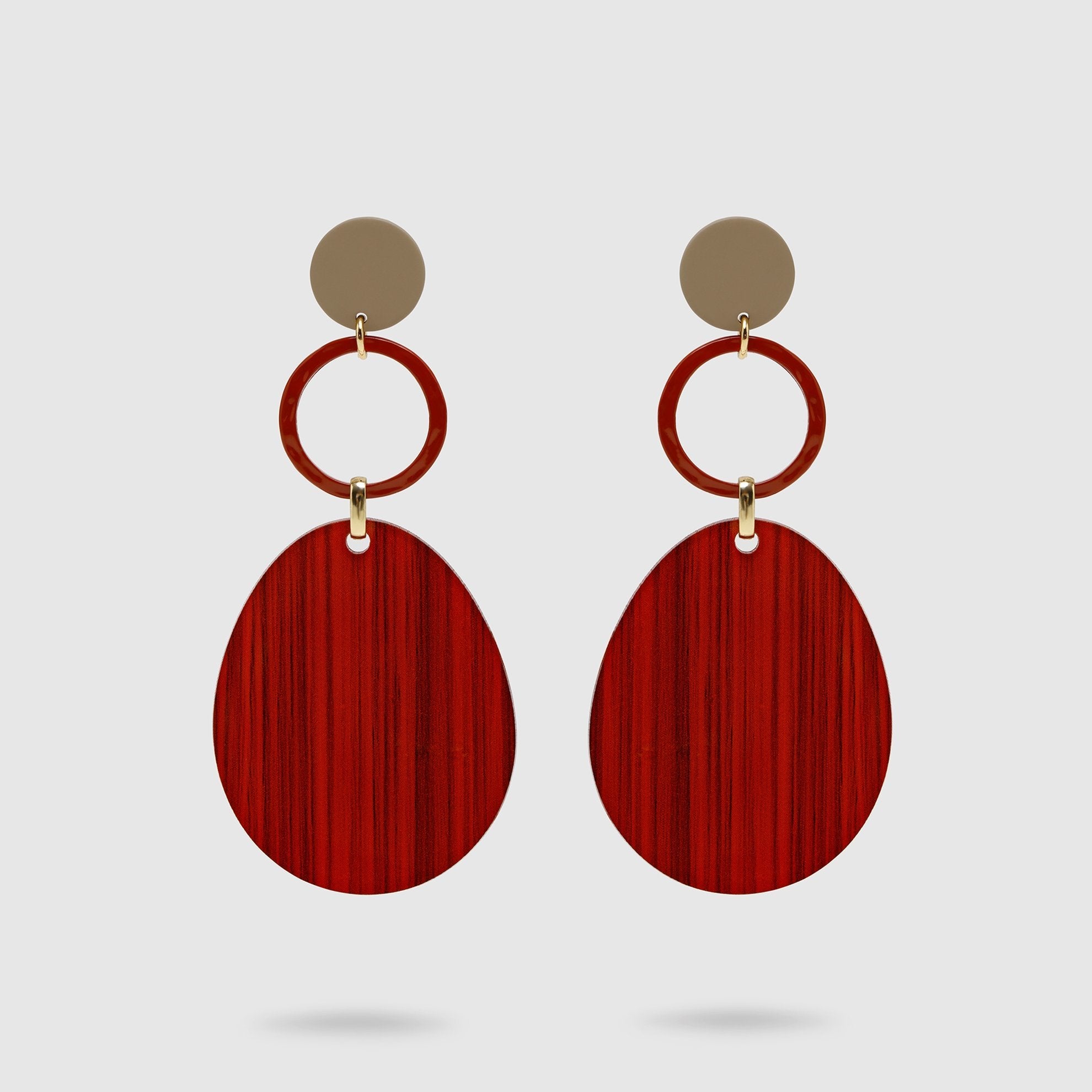 Minimalistic Red Earrings