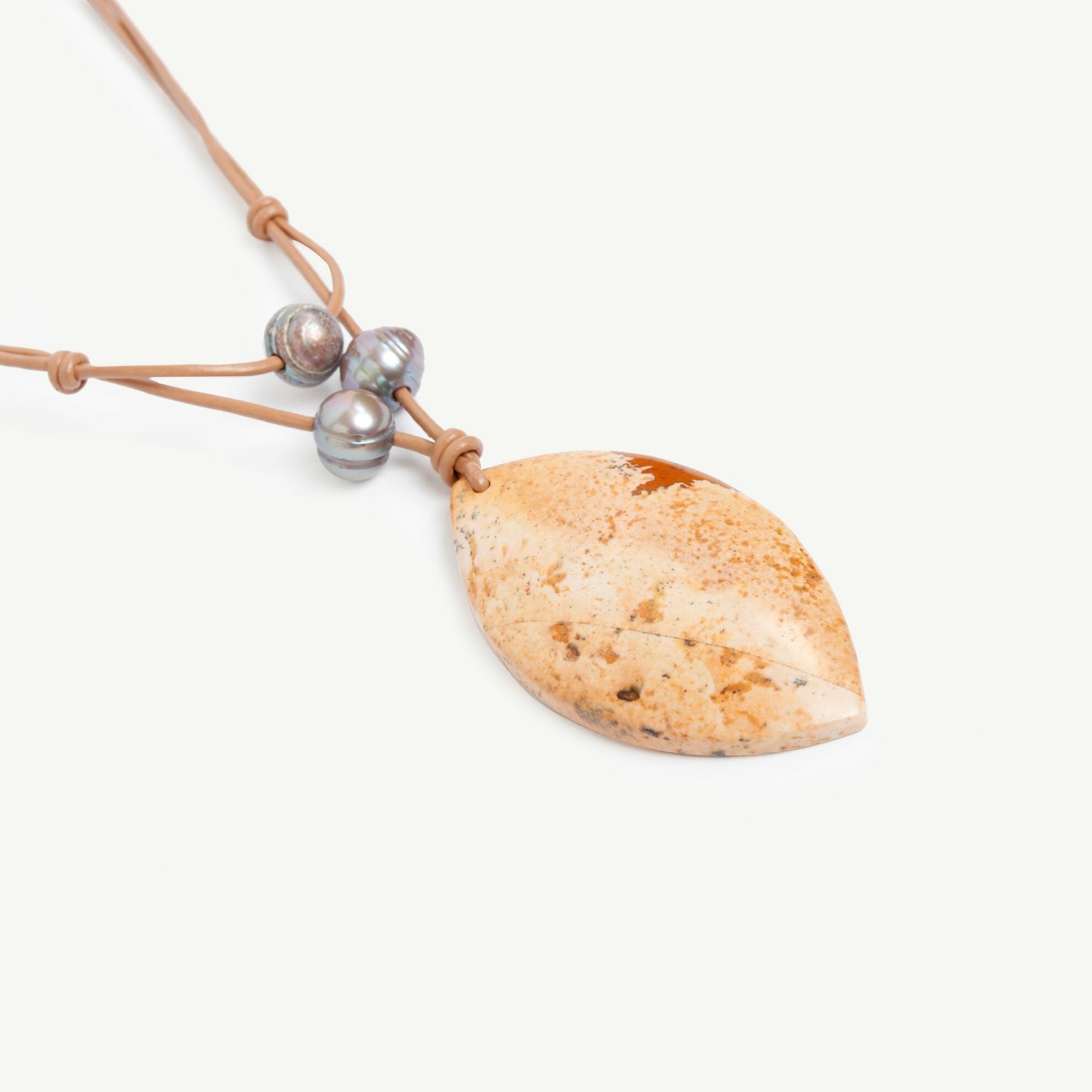 Beige Natural Stone Necklace