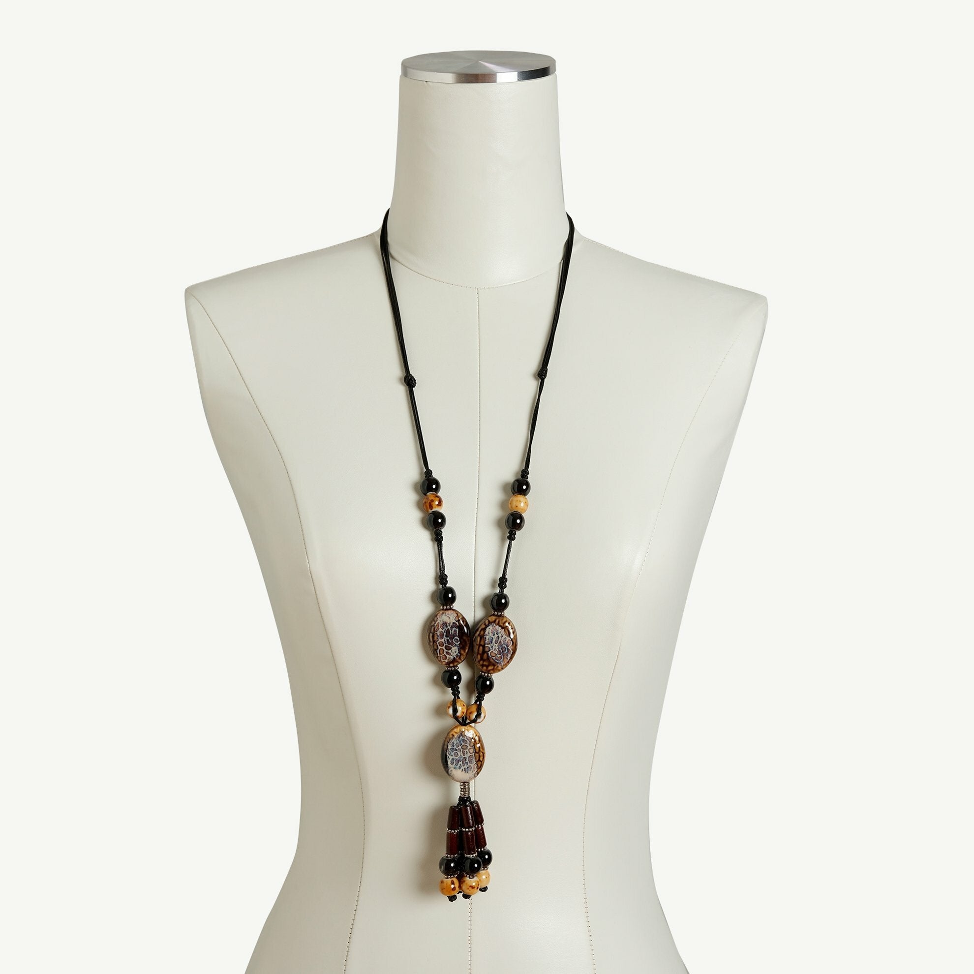 Natural Stone Necklace on Dress Form